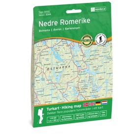 Wandelkaart 3044 Topo 3000 Nedre Romerike | Nordeca