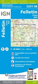 Wandelkaart - Topografische kaart 2331SB Felletin | IGN - Institut Géographique National