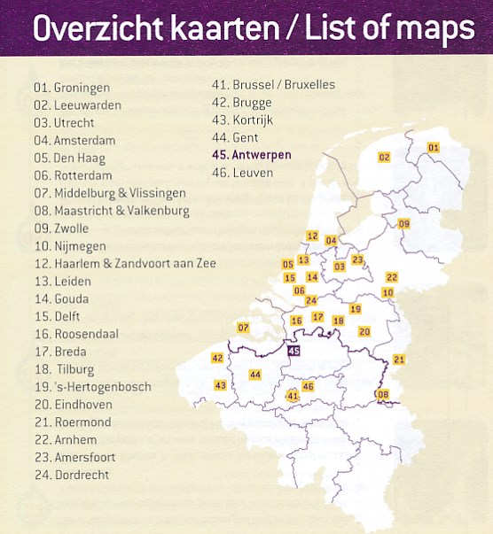 Overzicht centrumkaarten Citymap & more Nederland en België | Falk